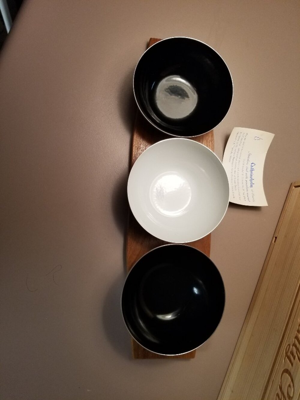 Catherineholm Dip Bowls with Teakwood Tray - Picture 5 of 5